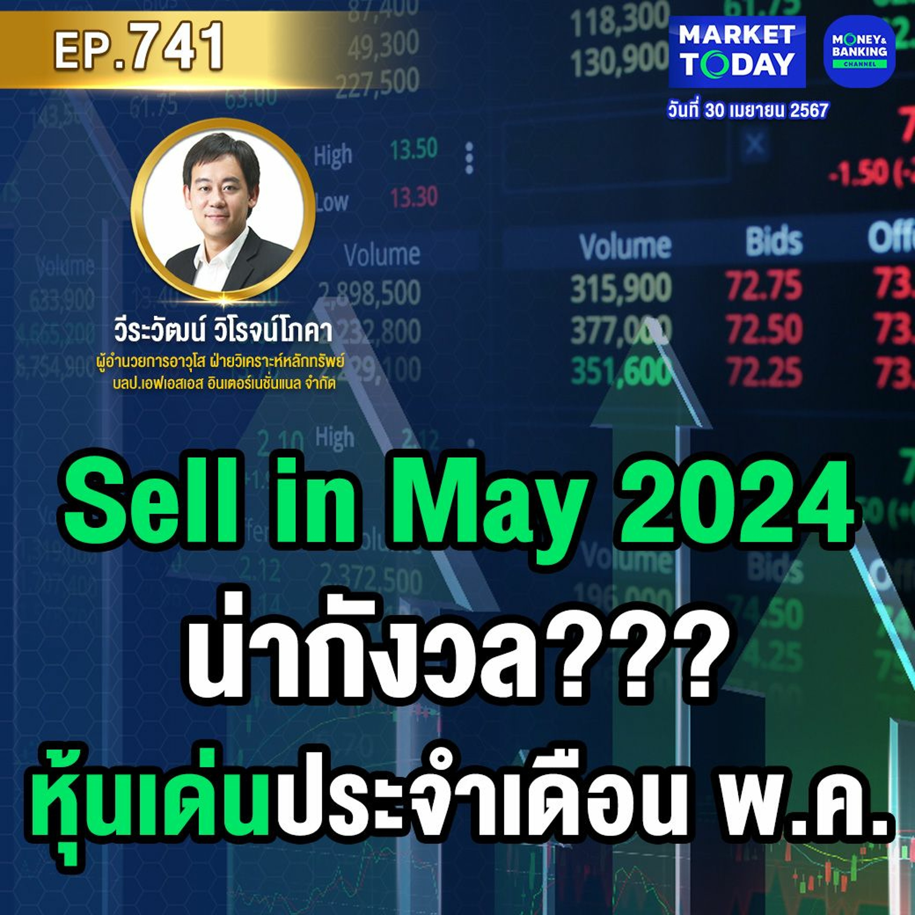 Market Today EP.741 | Sell in May 2024 น่ากังวล? หุ้นเด่นประจำเดือนพฤษภา