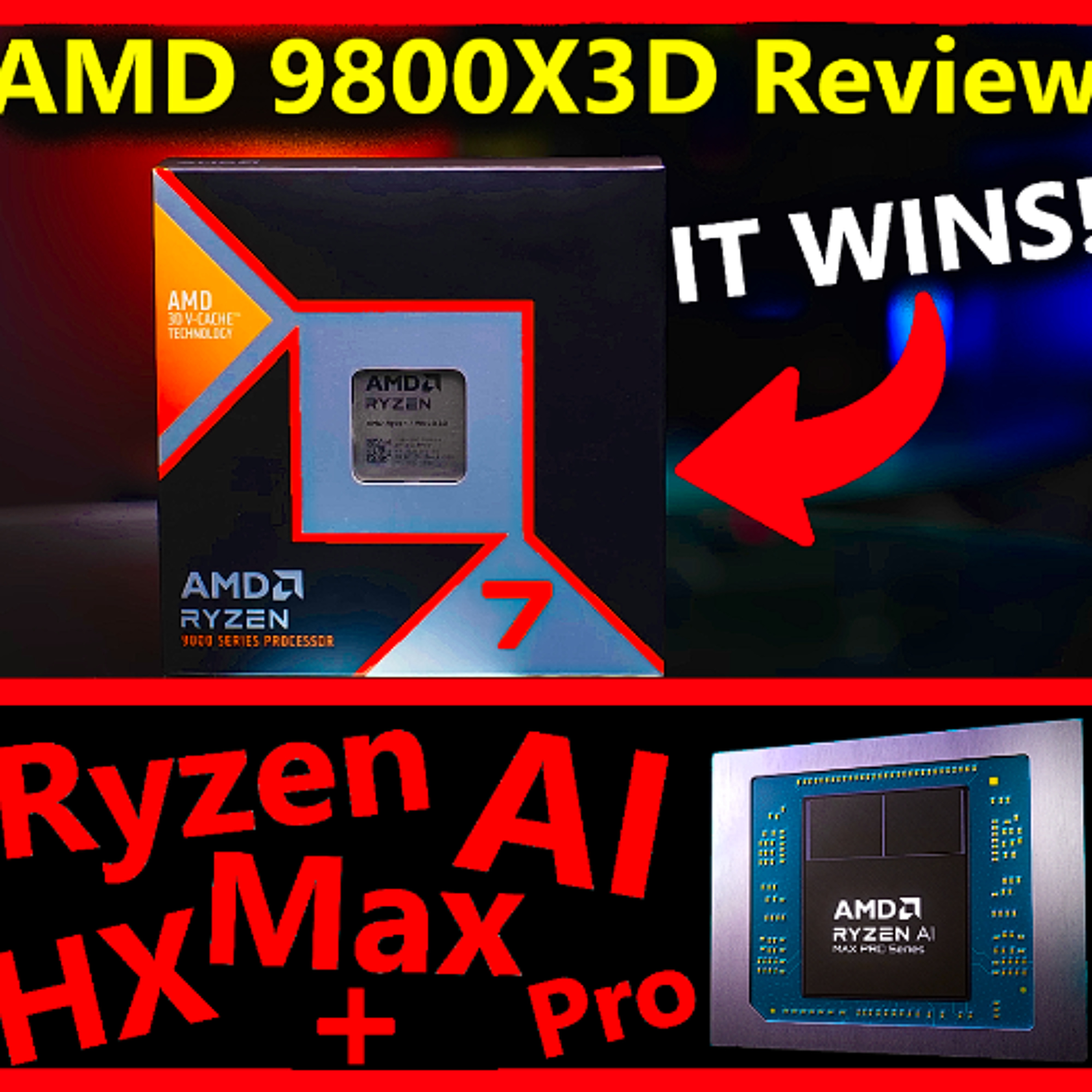 cover of episode 282. Ryzen 7 9800X3D Review, Intel Arrow Lake DOA, RDNA 4 & FSR 4, AMD Strix Halo