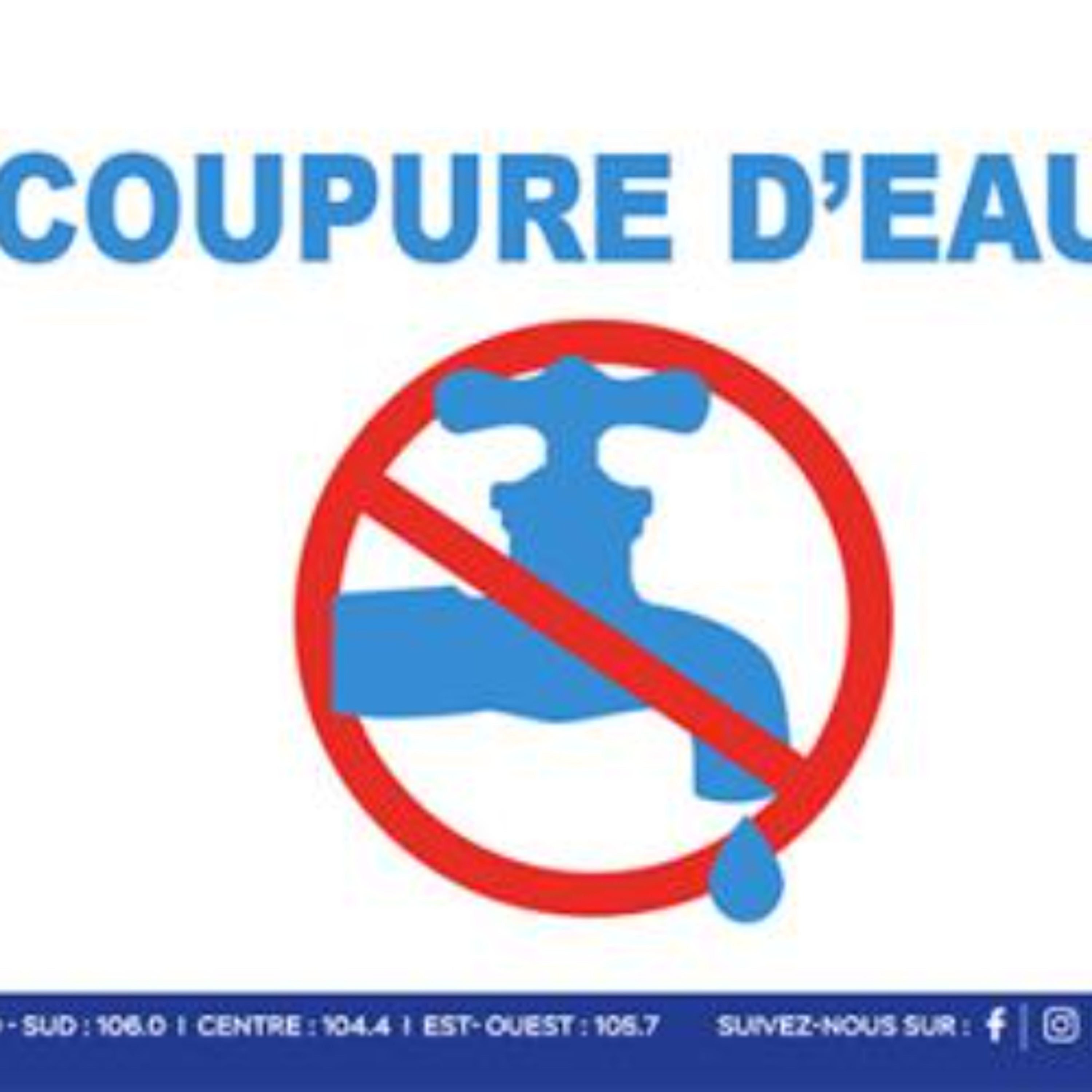 Coupure d’eau ce week-end dans la région nord du pays : les usagers appelés à prendre les précautions nécessaires