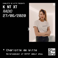 CHARLOTTE DE WITTE PRESENTS KNTXT ON STUDIO BRUSSEL 2020