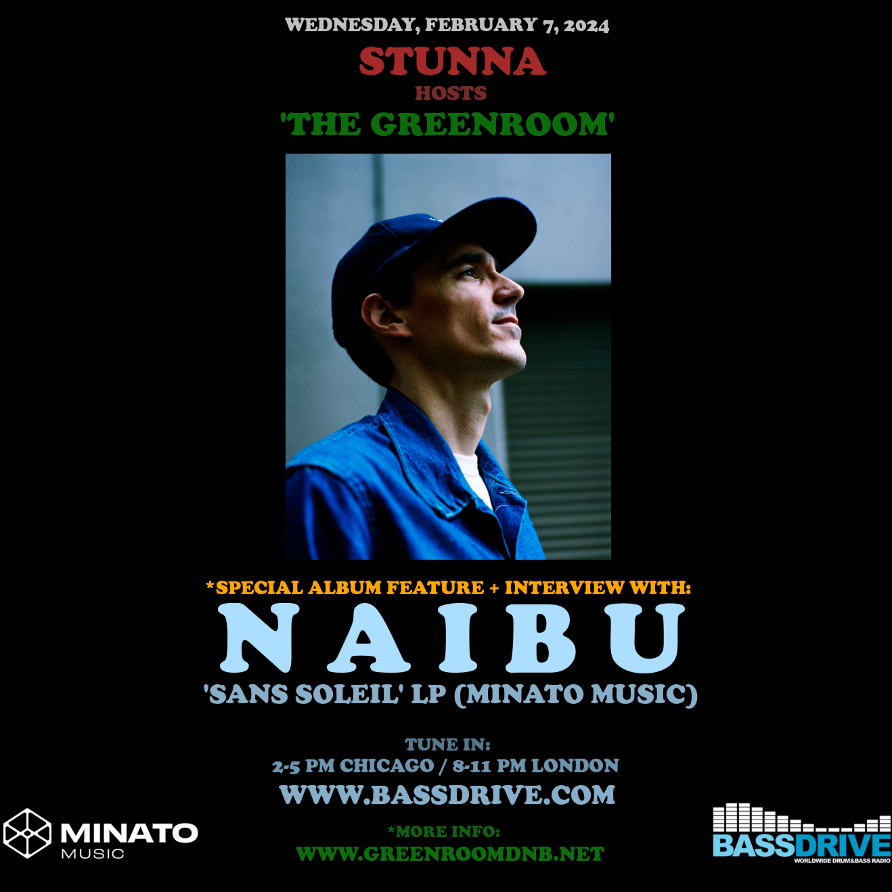 STUNNA Hosts THE GREENROOM with NAIBU Album Feature + Interview February 7 2024 episode artwork