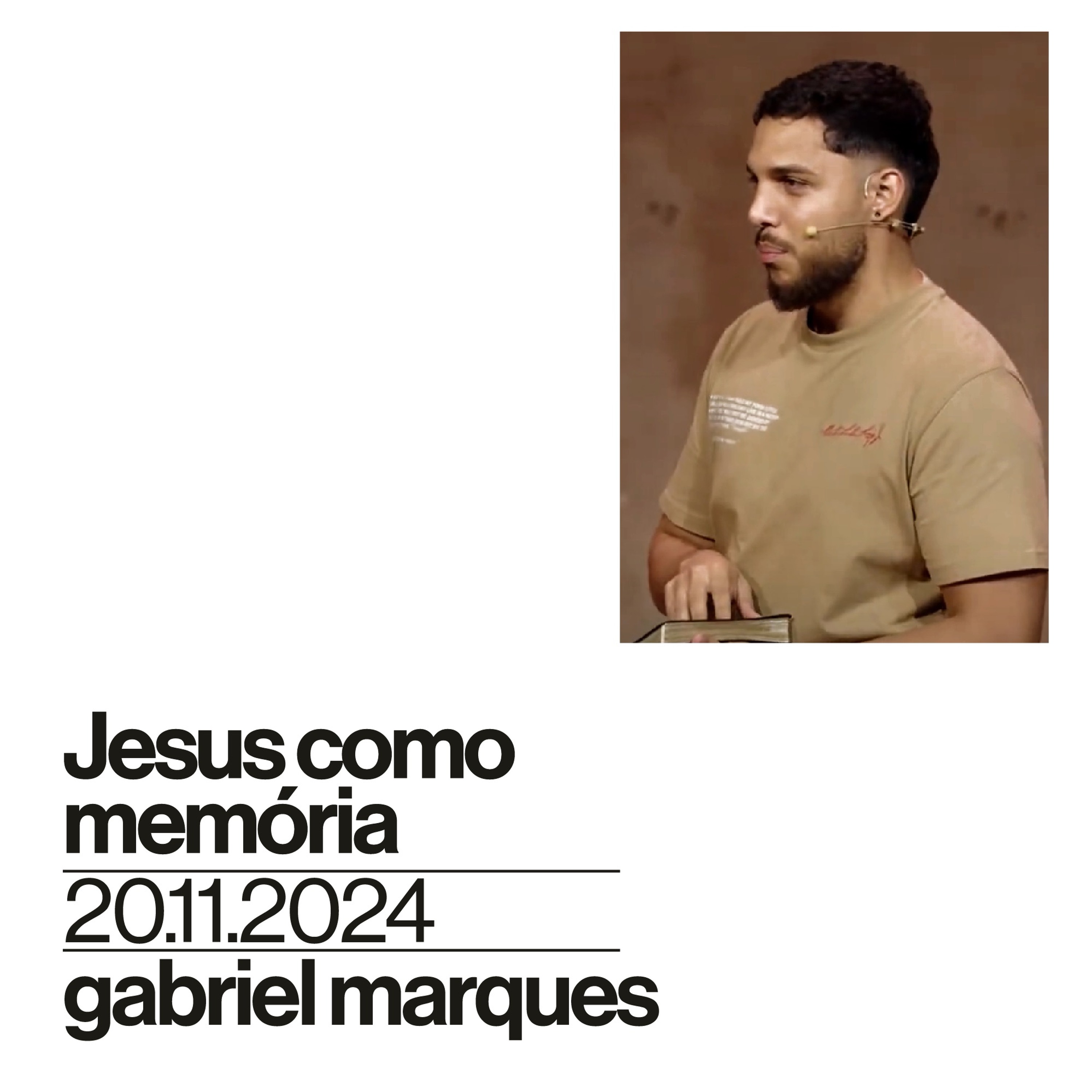 Jesus como memória | Igreja Por Amor | Gabriel Marques | 20 de Novembro de 2024 episode artwork