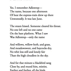 150 Adelstrop by Edward Thomas