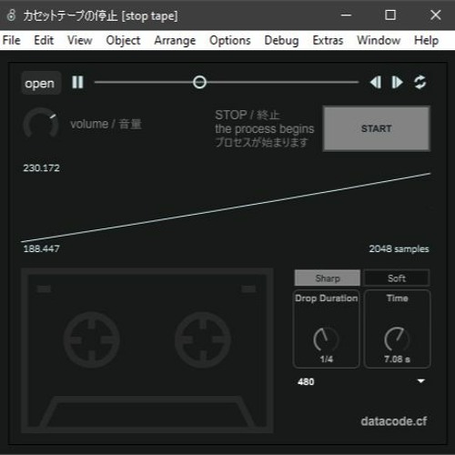 カセットテープの停止 [stop Tape] - DEMO