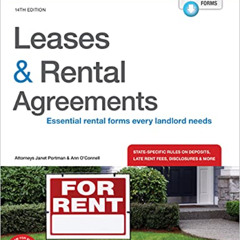 [GET] EPUB 📃 Leases & Rental Agreements by  Janet Portman Attorney &  Ann O’Connell