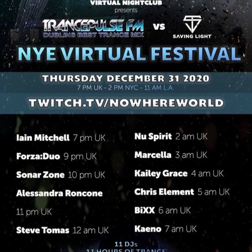 Trancepulse Vs Saving Light NYE Virtual Festival