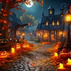 Cozy Autumn Village Halloween Ambience 🎃 Scary Halloween Sounds👻 Halloween Background Music