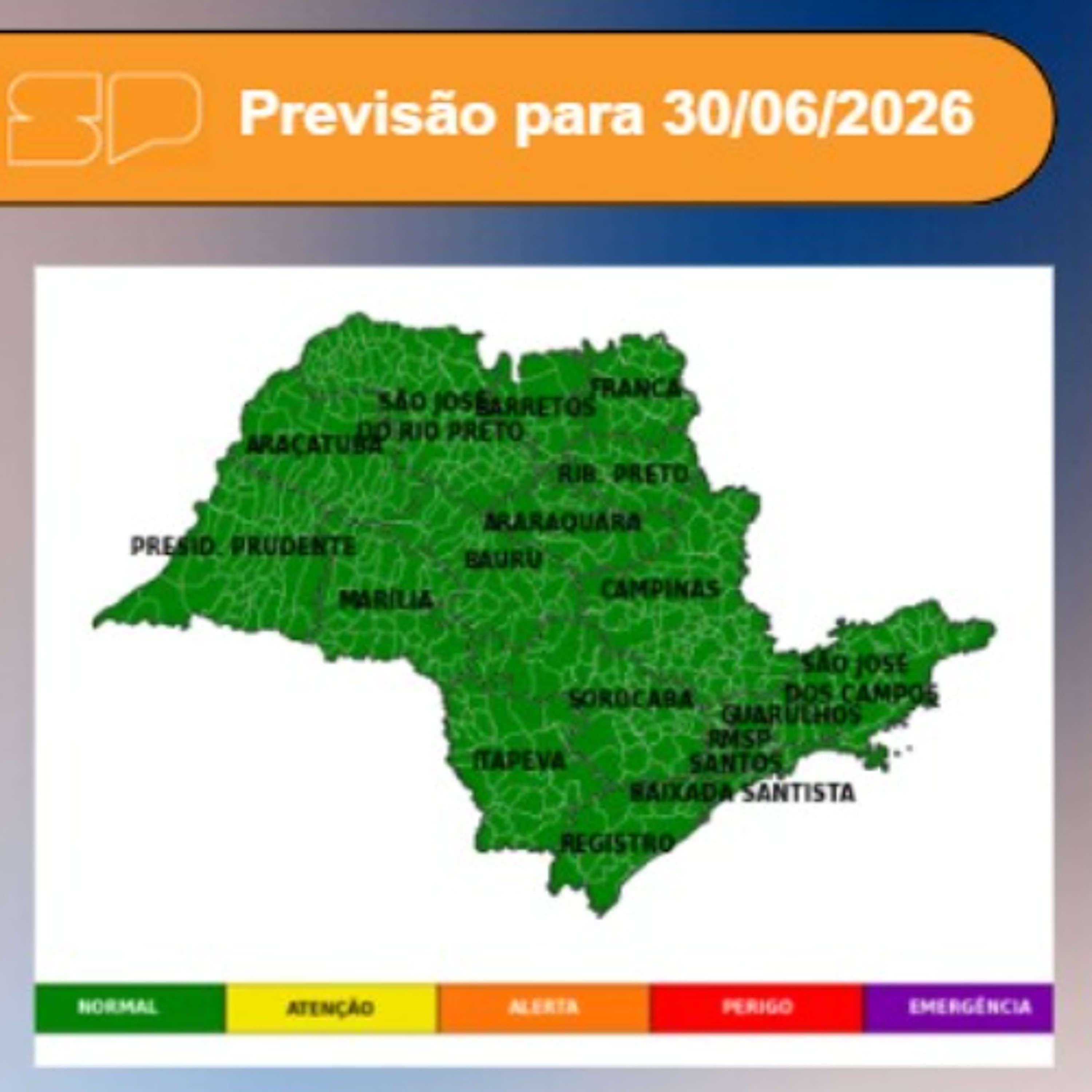 Defesa Civil - Terça-Feira, dia 30/06, será de tempo firme em quase todas as áreas episode artwork