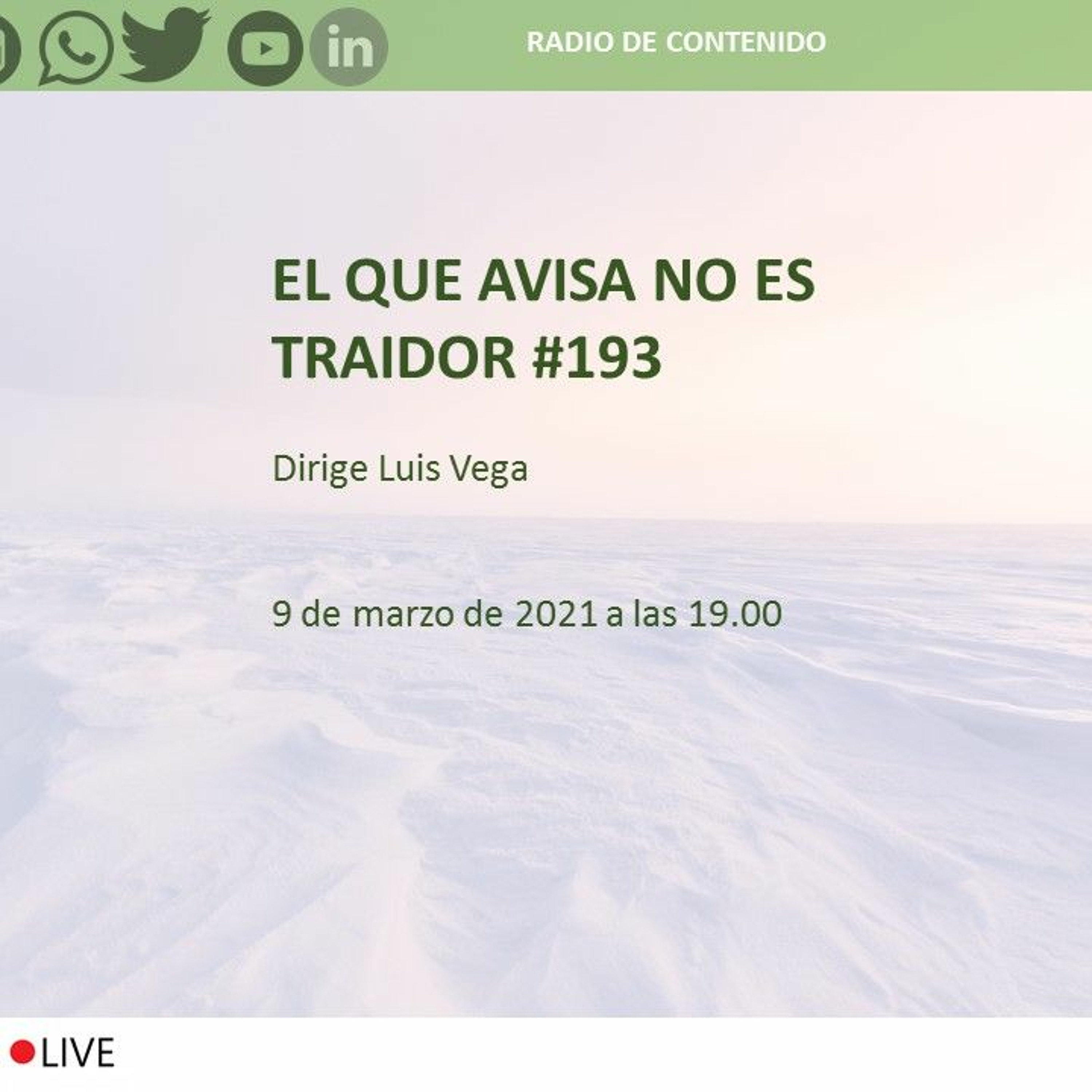 EL QUE AVISA NO ES TRAIDOR