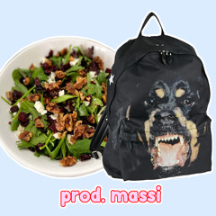 cranberry walnut salad with givenchy backpack (massi)