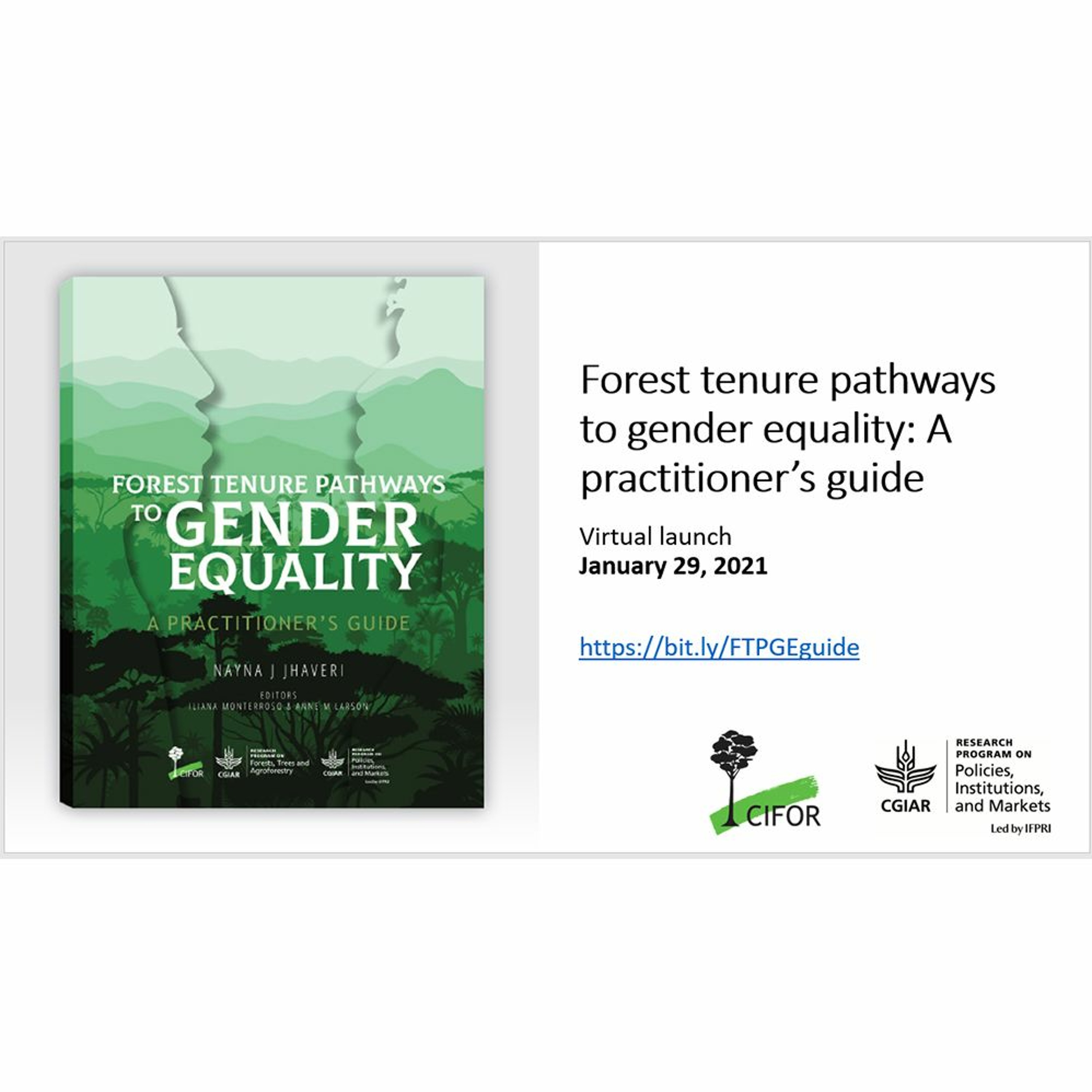 PIM Webinar: Forest Tenure Pathways to Gender Equality: A Practitioner's Guide - 1/29/21 episode artwork