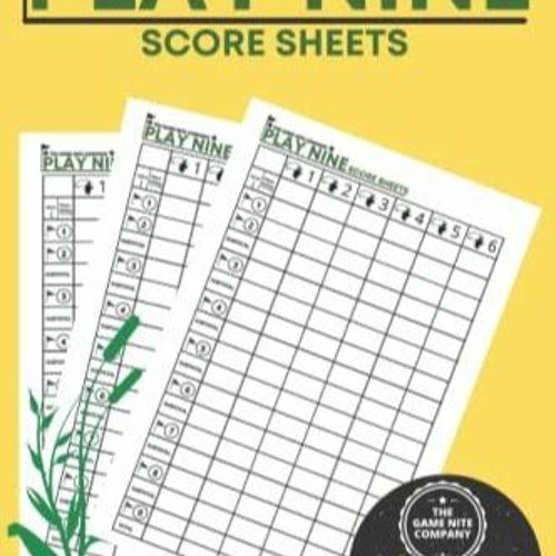 Play Nine Score Sheets: 150 Score Pads for Play 9 Golf Card Game