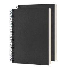 ❤[READ]❤ DSTELIN Blank Spiral Notebook, 2-Pack, Soft Cover, Sketch Book, 100 Pag