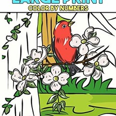Get [EPUB KINDLE PDF EBOOK] Large Print Adult Coloring Book Color By Number: Springtime Designs by