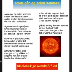SOLEN GÅR OG SOLEN KOMMER