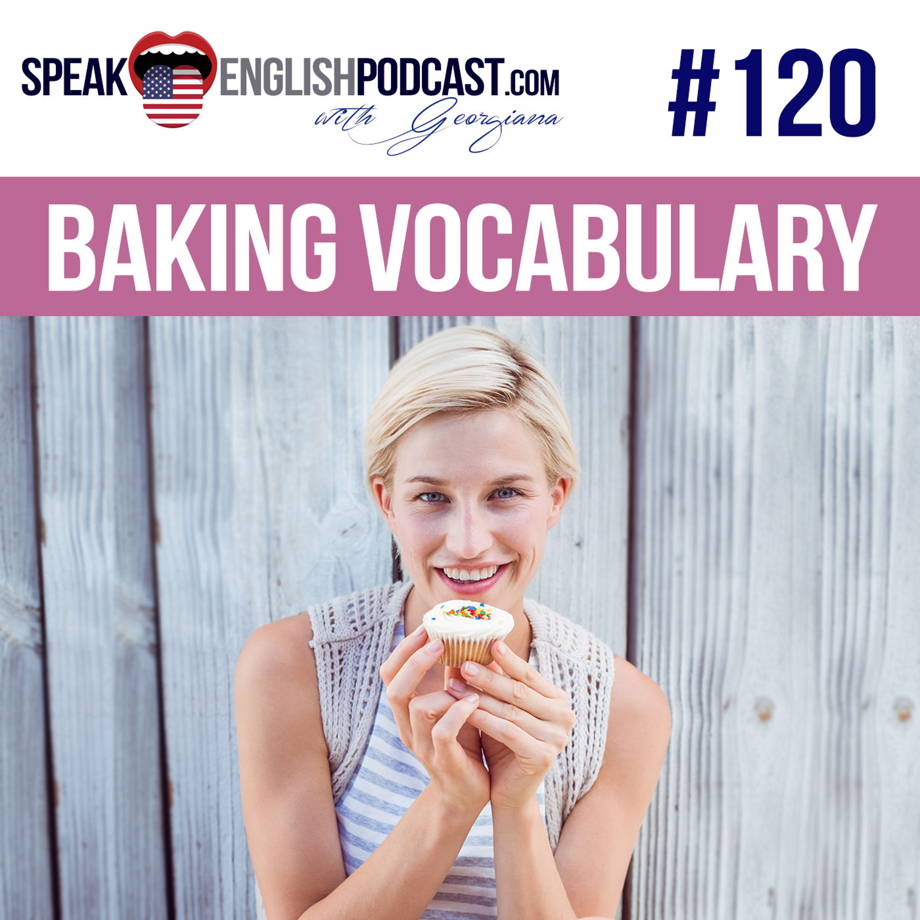 #120 Baking cooking vocabulary in English episode artwork