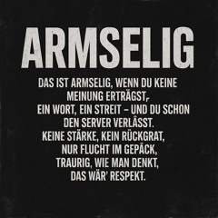 wie man denkt, das wär Respekt
