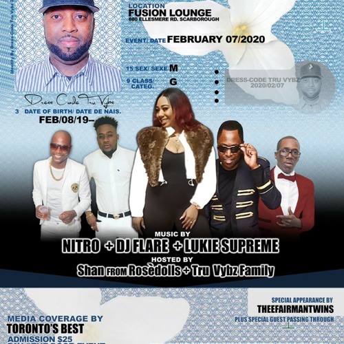 IDENTITY 2020 - STEP A CHOICE/NITRO/DJ FLARE/ LUKIE SUPREME @FUSION LOUNGE, TORONTO 2/7/2020