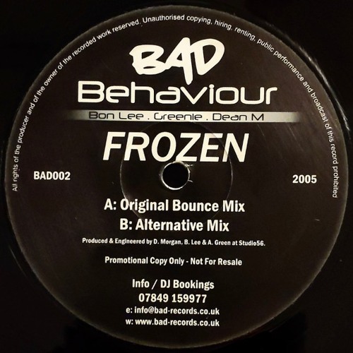 Bad Behaviour - Frozen