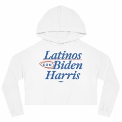 Latinos Con Biden Harris Women’s Cropped Hooded Shirt