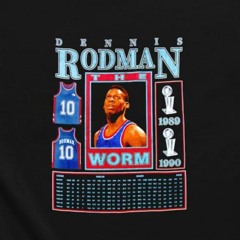 Top Dennis Rodman the worm Detroit Pistons card shirt