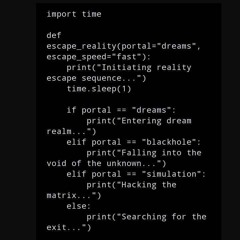 searching for the exit