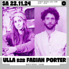 UllA & Fabian Porter @Odonien Records Label Night w/ Nina Hepburn | November 2024