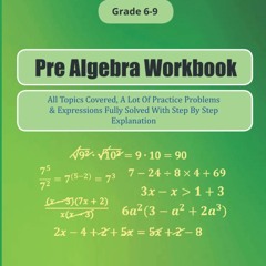 Stream⚡️READ❤️DOWNLOAD$!  Pre Algebra Workbook All Topics Covered  A Lot Of Practice Problem