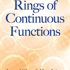 VIEW EPUB 💑 Rings of Continuous Functions (Dover Books on Mathematics) by  Leonard G