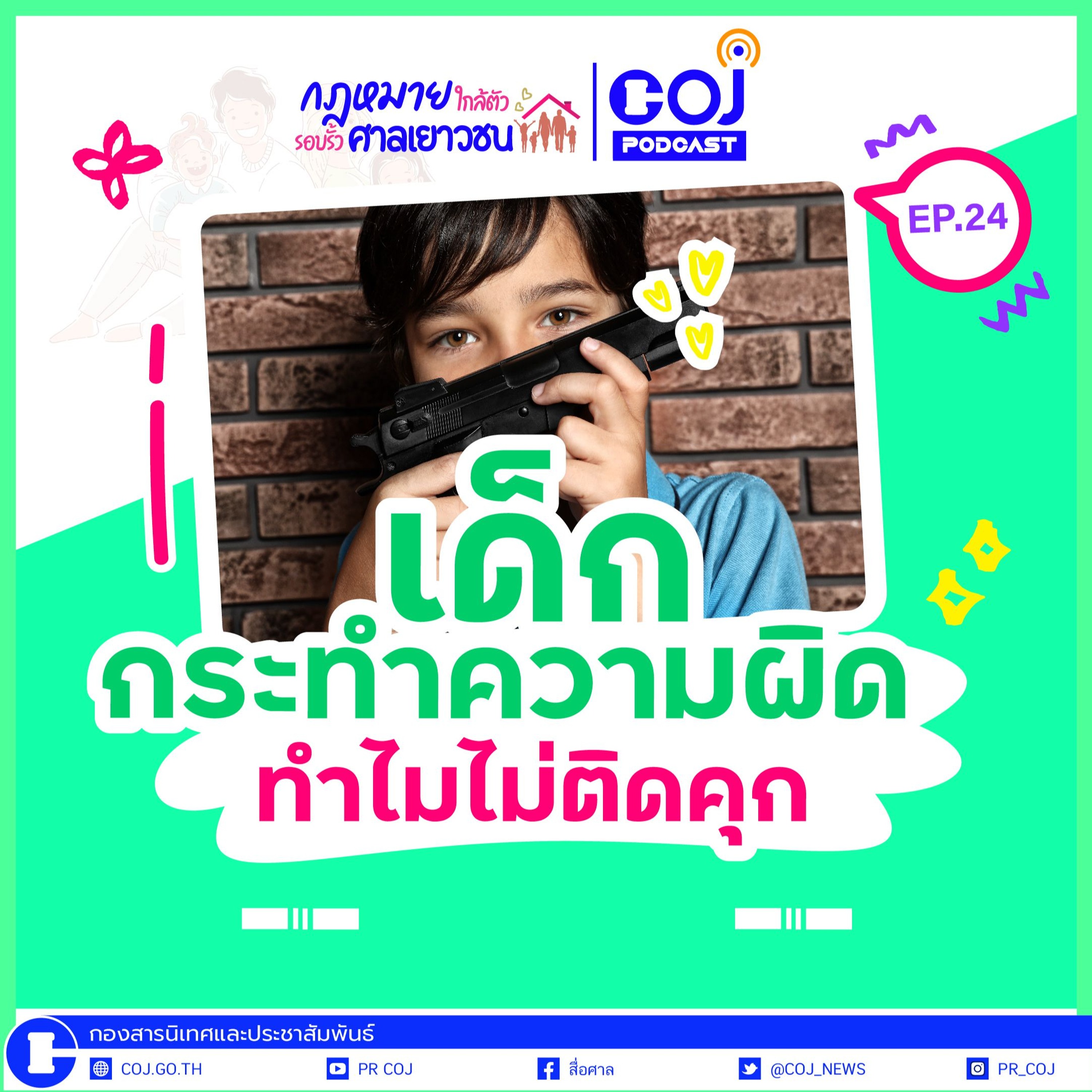 กฎหมายใกล้ตัวรอบรั้วศาลเยาวชน Ep.24 "เด็กกระทำความผิดทำไมไม่ติดคุก"
