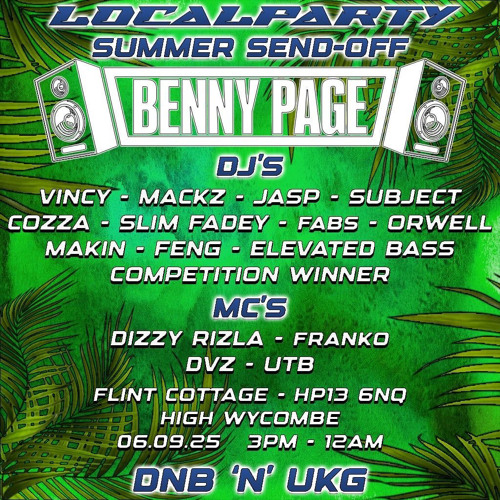 Local Party Summer Send Off Competition Entry