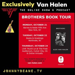 Exclusively Van Halen NEWS: Alex Van Halen Book Tour! LIVE! 9/12/24