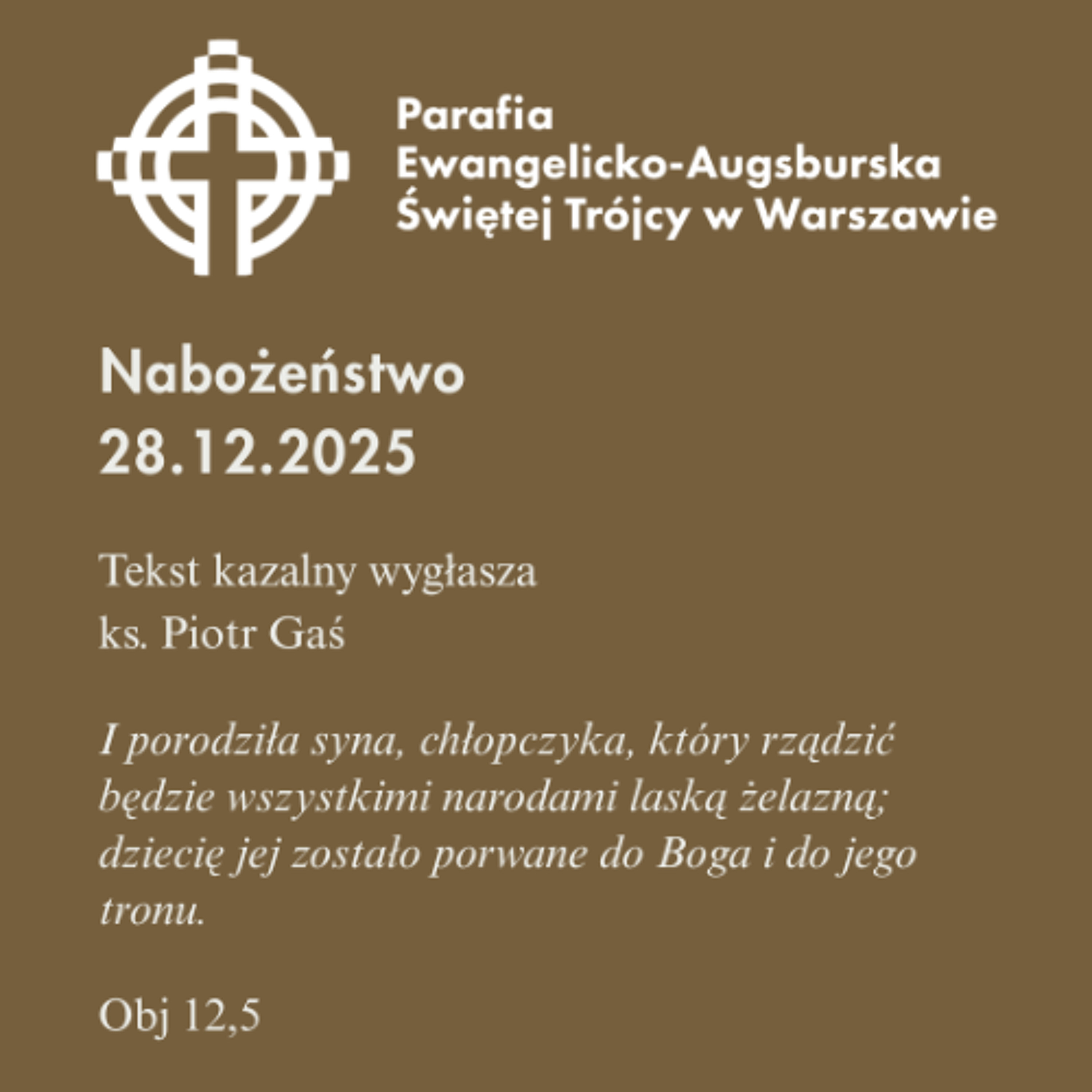 Niedziela ze Słowem, rozważanie z nabożeństwa 28 grudnia 2025 episode artwork