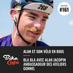 Alan Jacopin et son vélo en bois