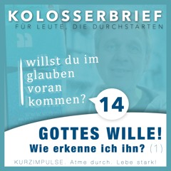 Gottes Wille! Wie erkenne ich ihn? (1)