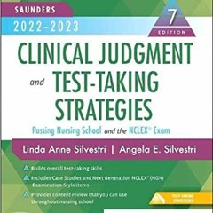 eBook PDF Saunders 2022-2023 Clinical Judgment and Test-Taking Strategies [PDFEPub]