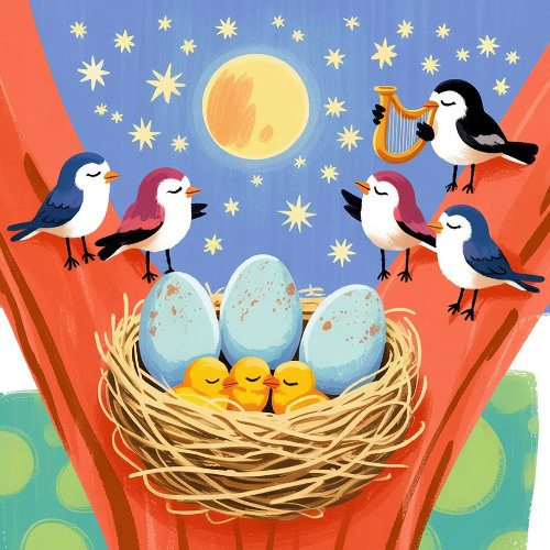 קן לציפור מנגינה מרגיעה