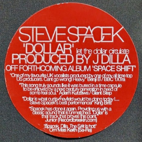 J Dilla Vinyl-wav • Steve Spacek - Let The Dollar Circulate 12" • Prod. J Dilla • Mixed at 437.88 Hz