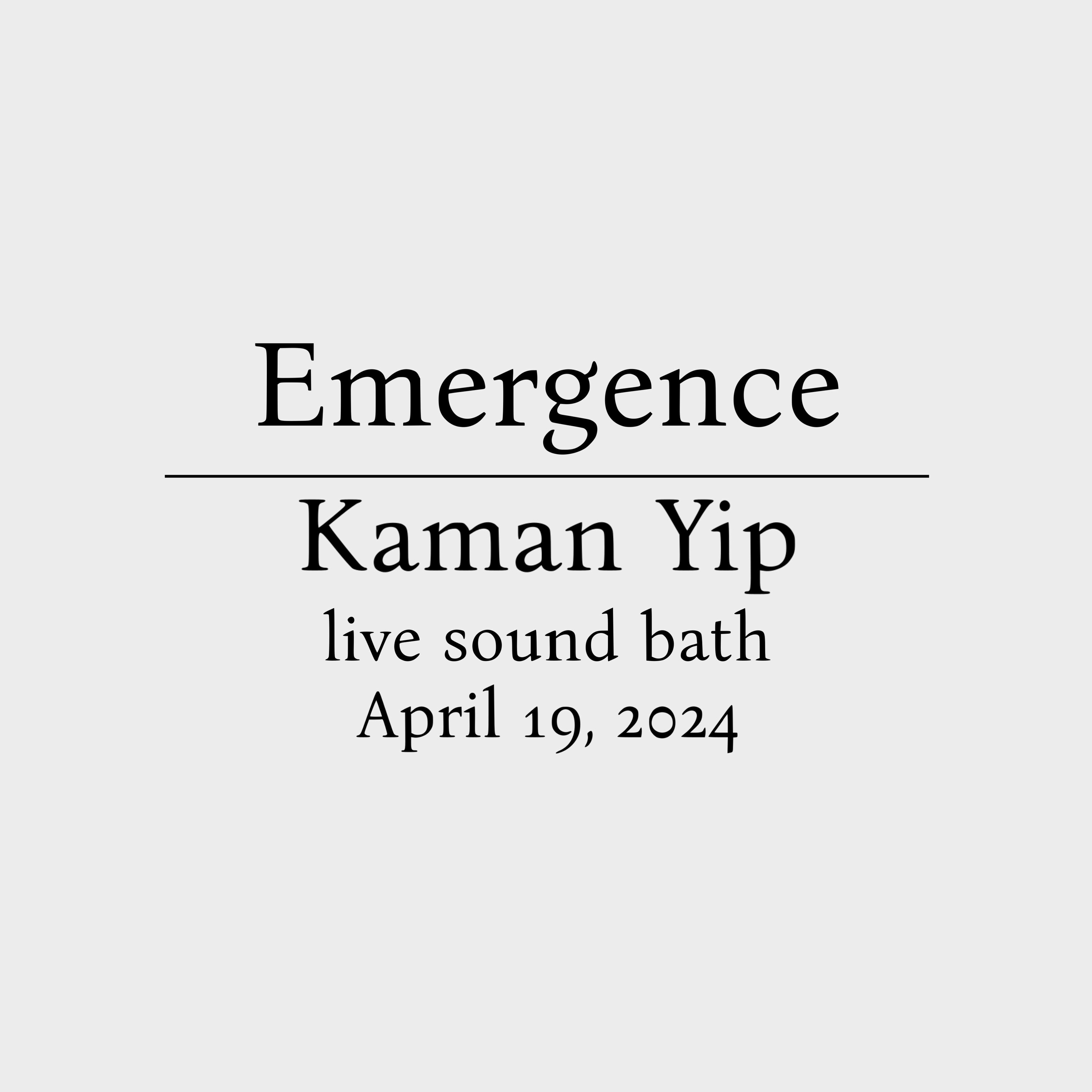 cover of episode Emergence exhibition Livestream- Kaman Yip April 19, 2024