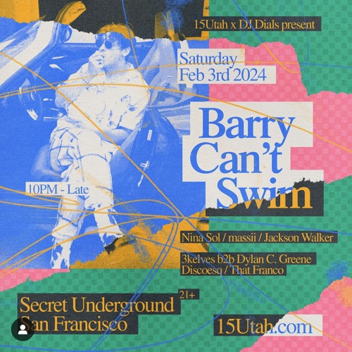 Opening set list for Barry Can't Swim on 2/3 in San Francisco (side room)