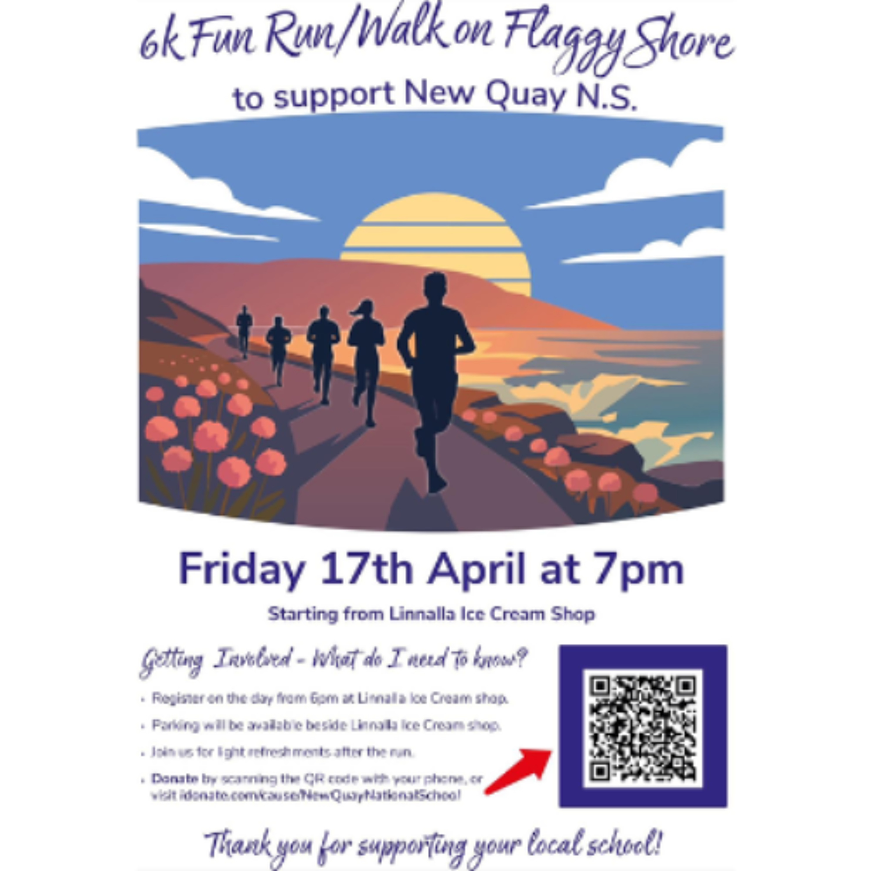 6K Fun Run/Walk On Flaggy Shore In Support Of New Quay National School