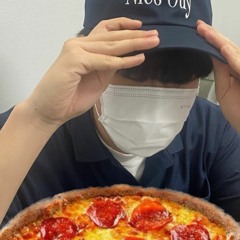 Sexy Boy In Front Of Pizza School