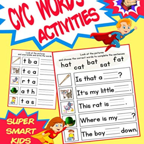 FREE EPUB 💙 CVC Words Activities: Consonant-Vowel-Consonant Worksheets by  Super Sma