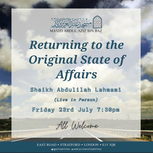 Returning to the Original State of Affairs - Abdulilah Lahmam