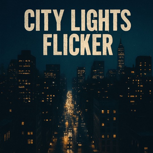 City lights flicker