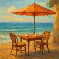 Chill out cafe facing the sea