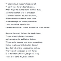 118 Solitude, from Childe Harold's Pilgrimage by George Gordon, Lord Byron