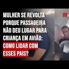 Original video mulher no aviao crianca telegram