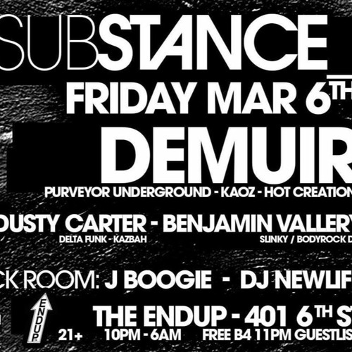 Benjamin Vallery @ Substance at The End Up