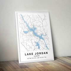 Read Book MG Global Map of Jordan Lake, Alabama, United States, Lake House